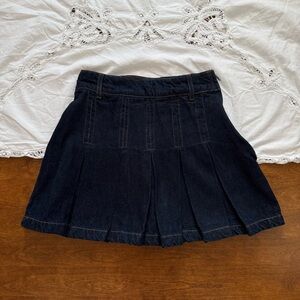 Y2K Pleated Denim Mini Skirt Nasty Gal